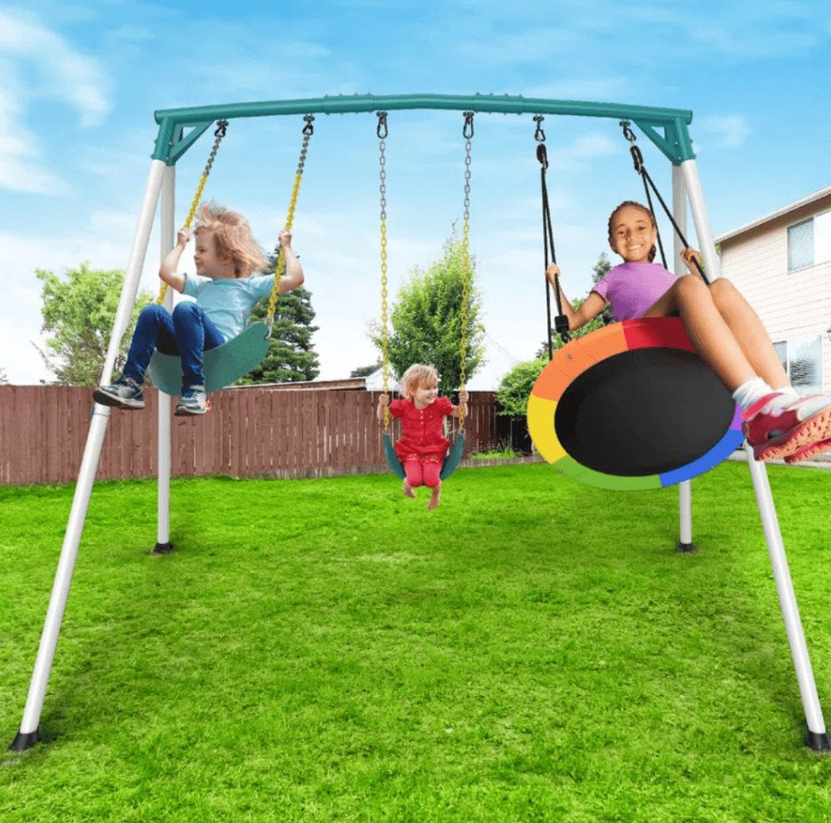 Heavy-Duty Outdoor Porch Swing Set 15437 2.9m