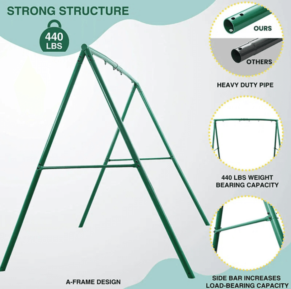 Heavy Duty A-Frame Metal Swing Frame 199.6kg