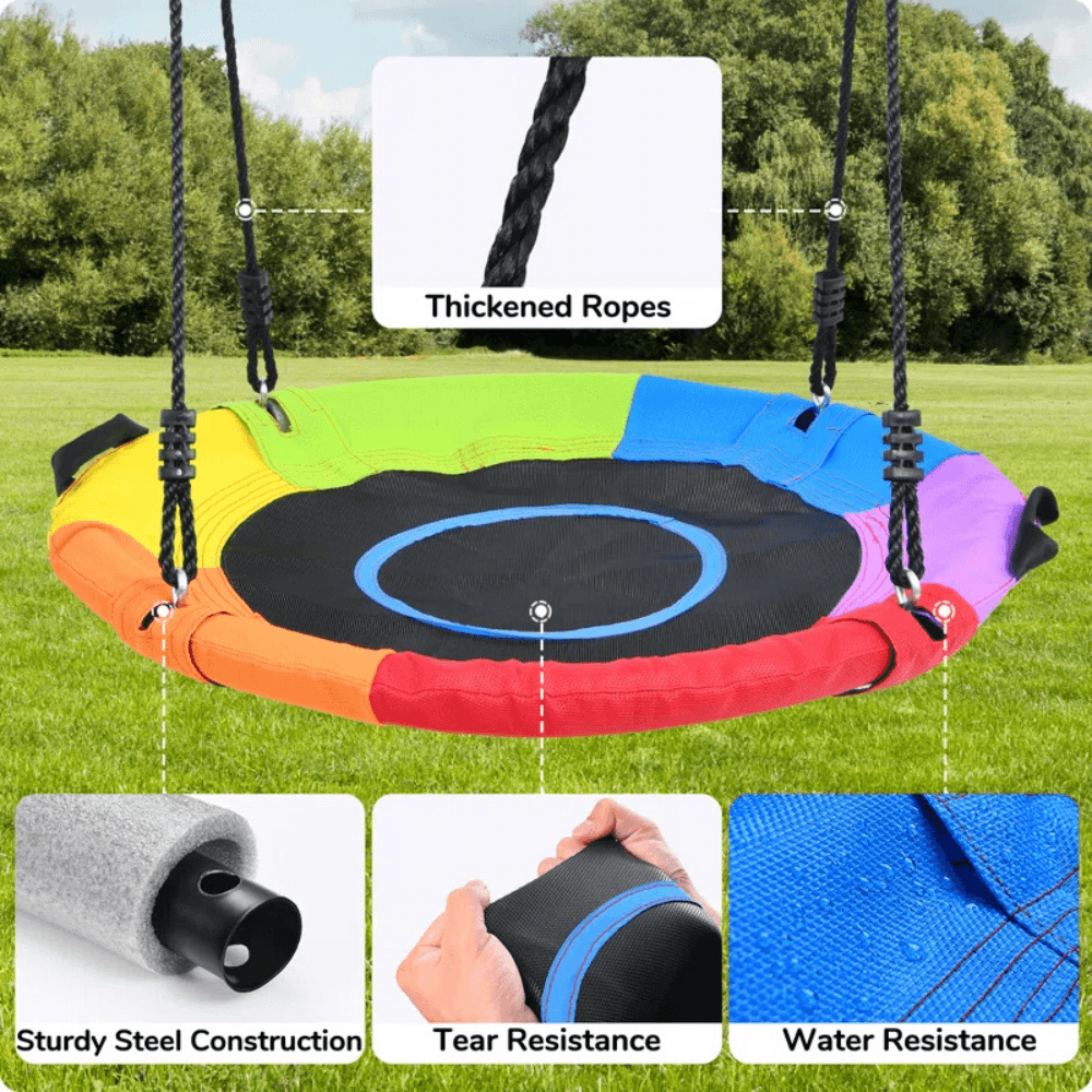 Klokick Metal Swing Set with 3 Swings 180.3cm
