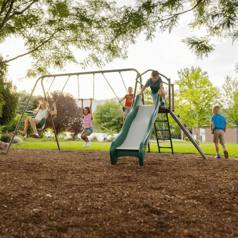 Lifetime Climb & Slide Kids Playset Swing Set 2.44m Slide