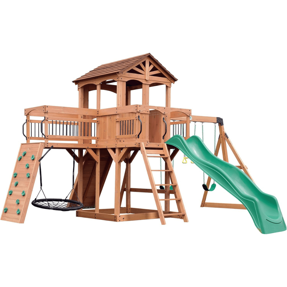 Sterling Point Wooden Outdoor Swing Set Playset