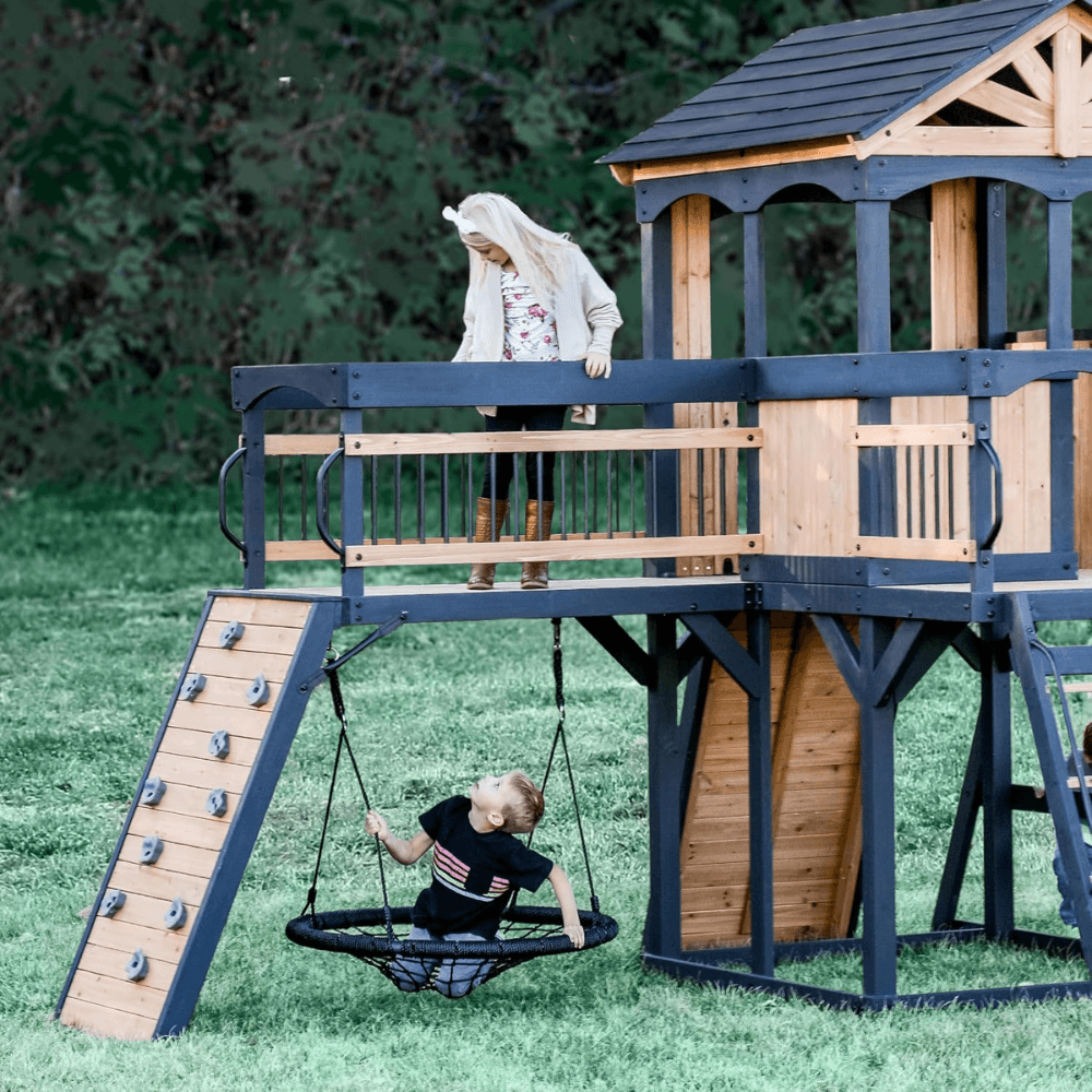 Backyard Discovery Timber Crossing Wooden Swing Set