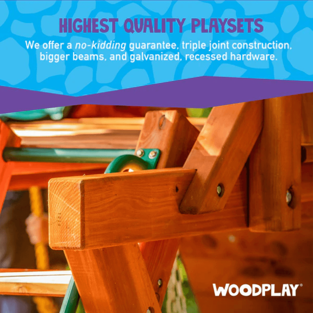 Woodplay Tiger Tower Combo A Wooden Swing Set