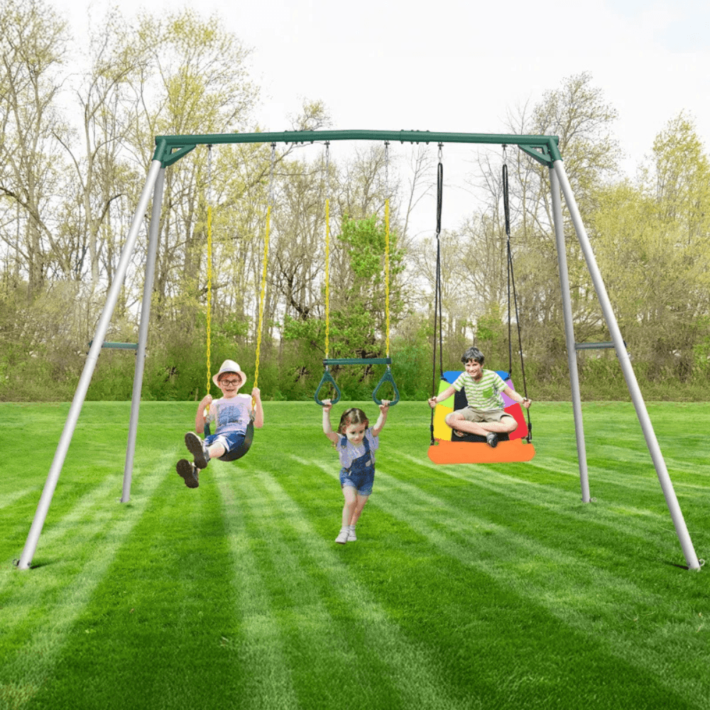 Heavy Duty Metal Swing Set 4m x 3m x 2.9m