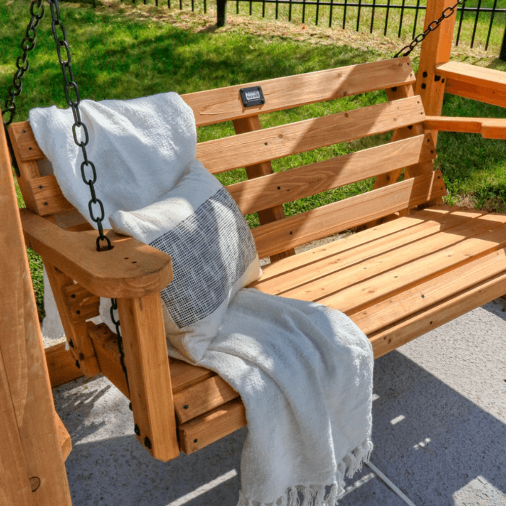 Backyard Discovery Callahan Cedar Wood Pergola Swing Bench