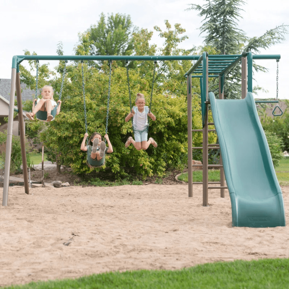 Lifetime Monkey Bar Adventure Steel Swing Set Playset