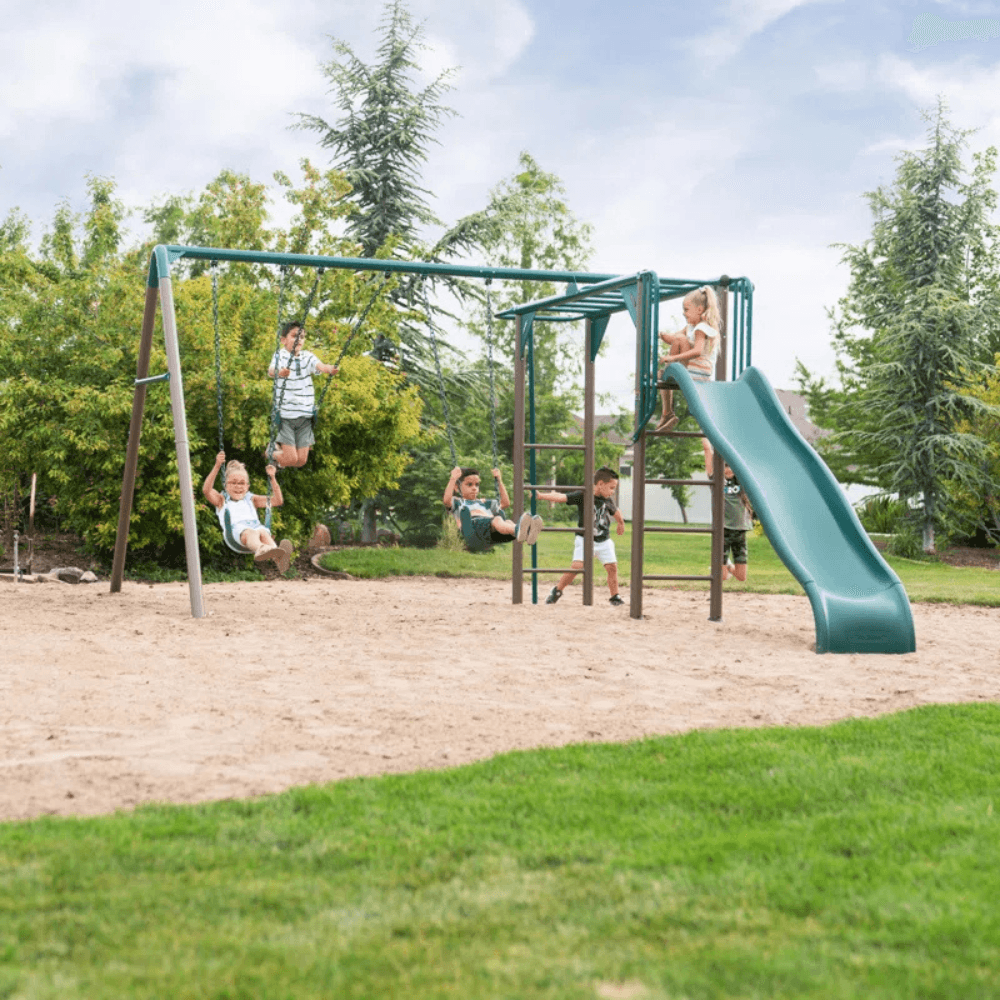 Lifetime Monkey Bar Adventure Steel Swing Set Playset