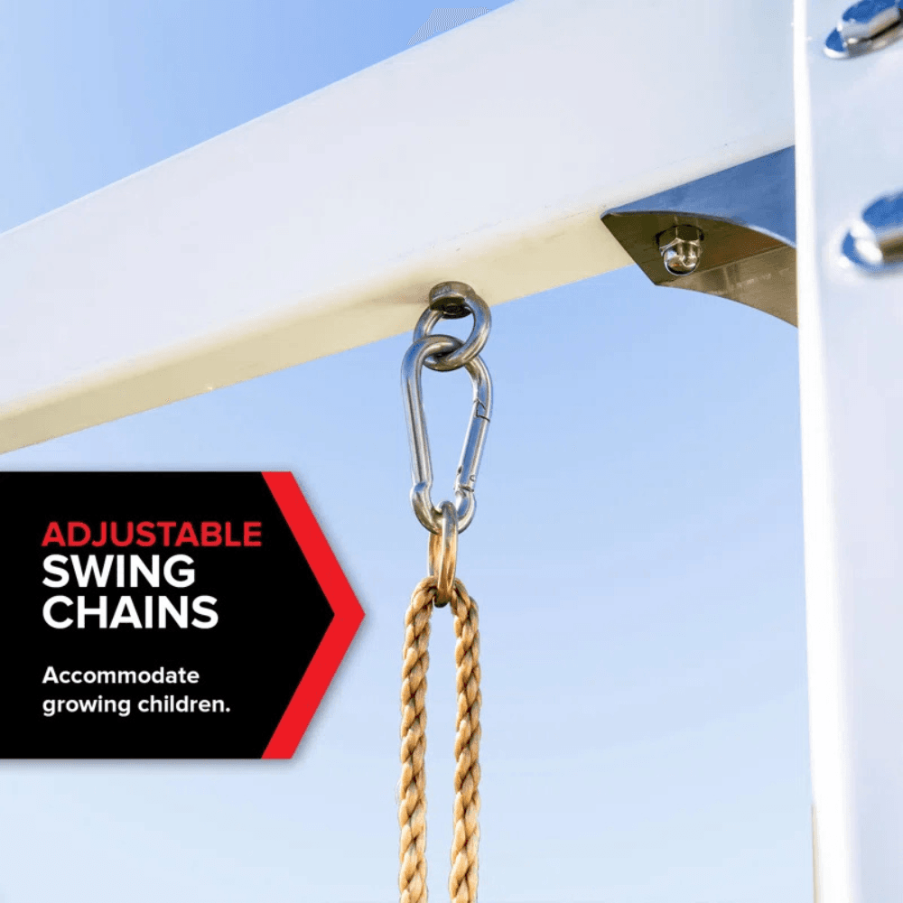 Sportspower Vinyl-Covered Wood Swing Set 2.37m x 1.85m