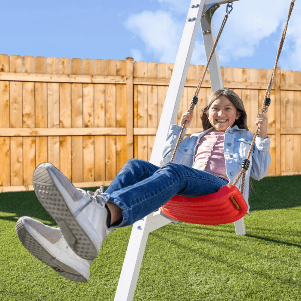 Sportspower Vinyl-Covered Wood Swing Set 2.37m x 1.85m