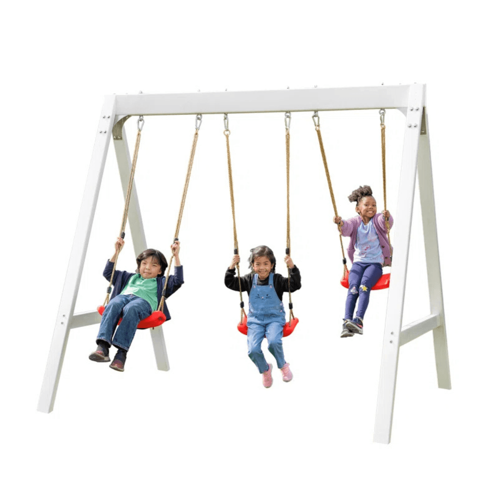 Sportspower Vinyl-Covered Wood Swing Set 2.37m x 1.85m