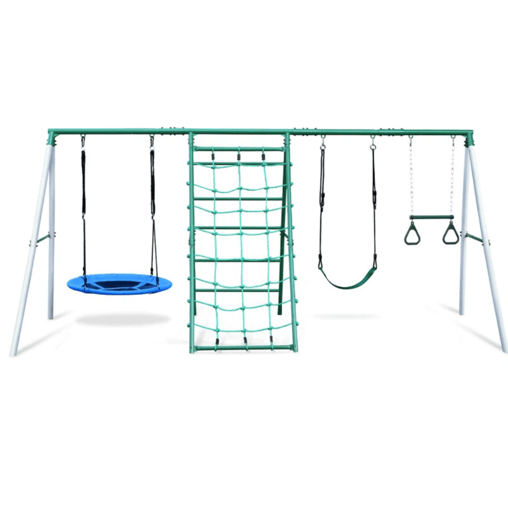Adventure Multi-Activity Outdoor Metal Swing Set Playset