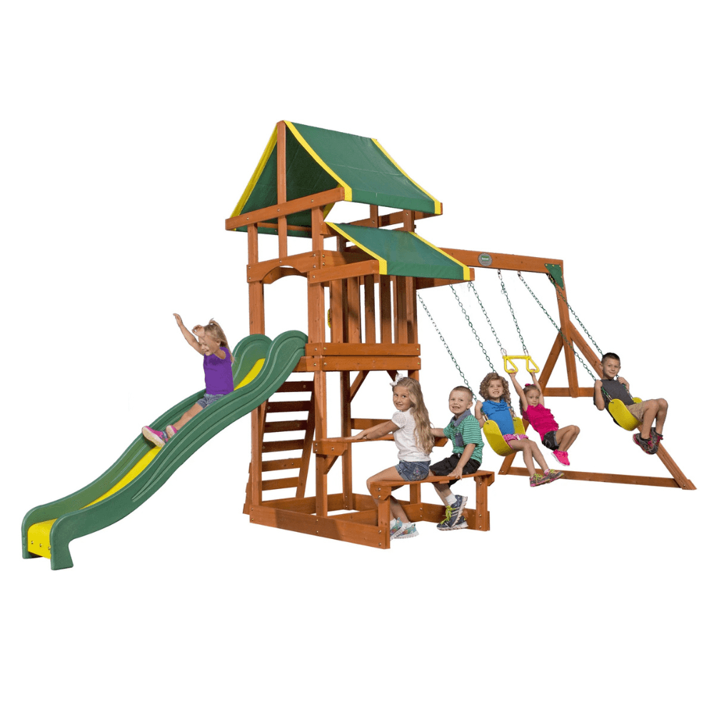Tucson Wooden Backyard Swing Set Playset