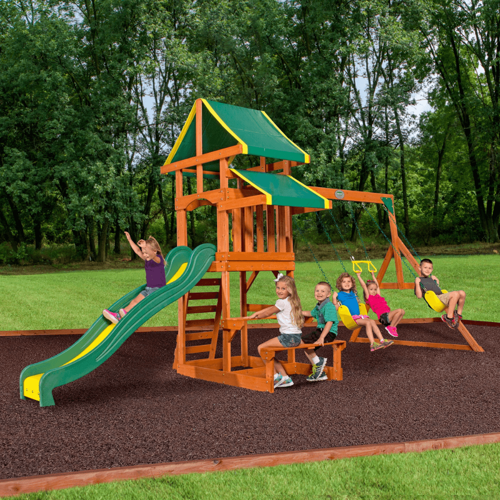 Tucson Wooden Backyard Swing Set Playset