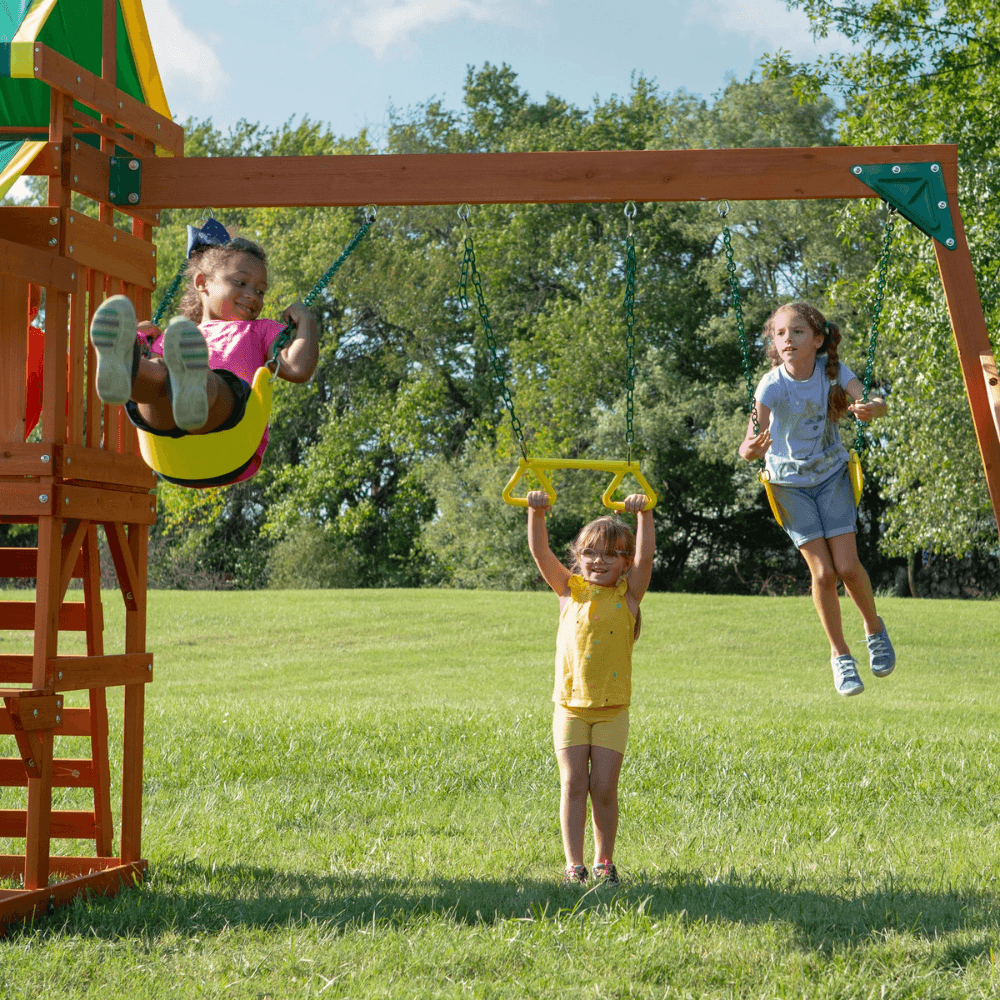 Tucson Wooden Backyard Swing Set Playset