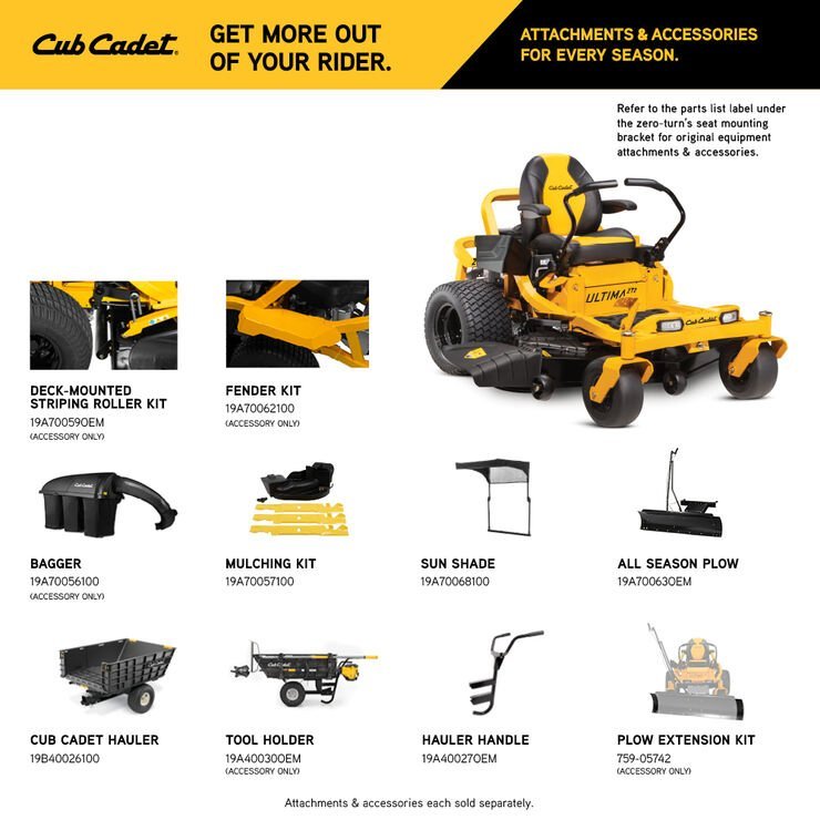 Cub Cadet Ultima ZT2 60 152.4cm Zero Turn Mower 24HP