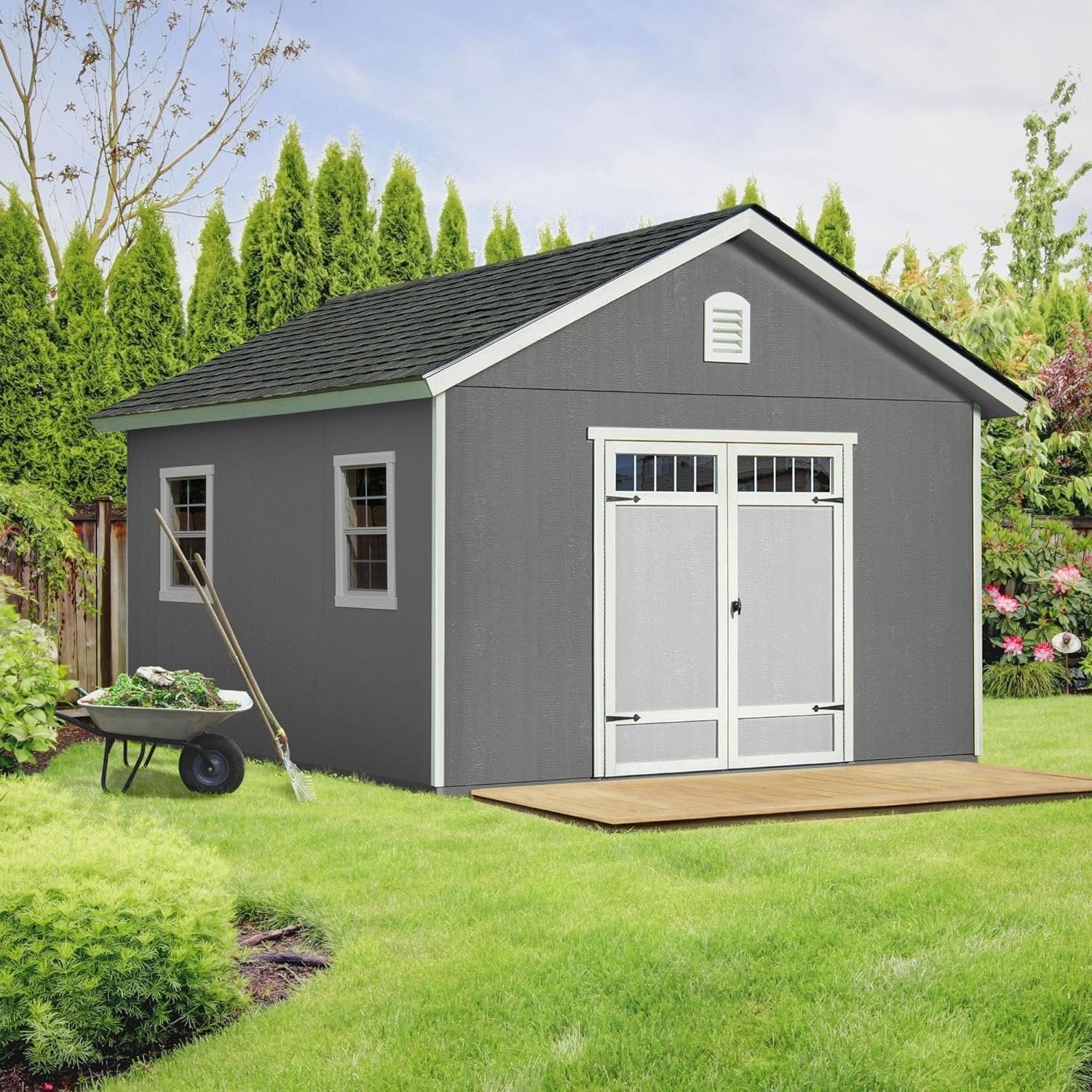Handy Home Products Scarsdale 3.7x4.9m Wooden Storage Shed
