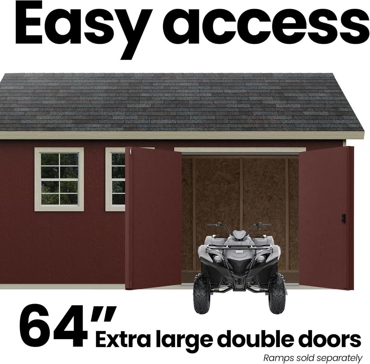 Handy Home Products Scarsdale 3.7x4.9m Wooden Storage Shed
