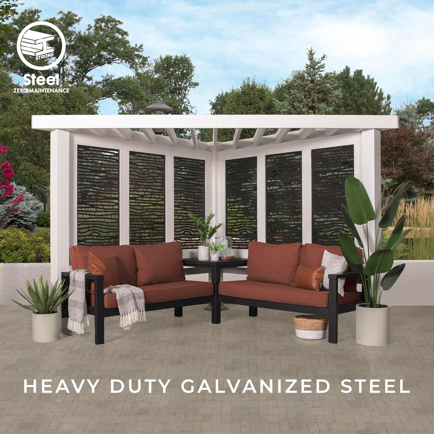 Backyard Discovery Ridgedale Steel Cabana Pergola 2.4m x 2.4m