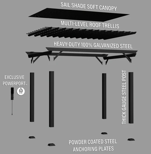 Backyard Discovery Stratford Traditional Pergola 3.66m x 3.05m